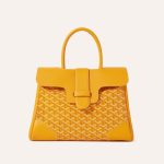 Goyard Saigon Tote Yellow Goyardine Canvas Palladium Hardware
